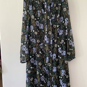 Banana Republic floral print long sleeve dress.